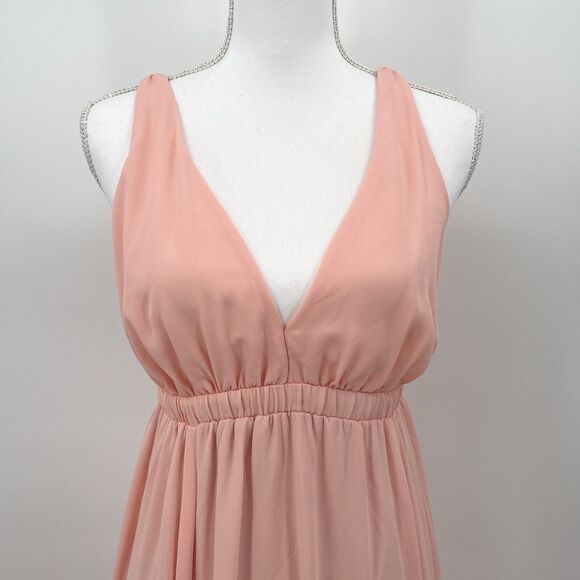 Show Me Your Mumu Womens Dress Size Medium Ava Deep V Neck Empire Waist Maxi - Picture 3 of 10